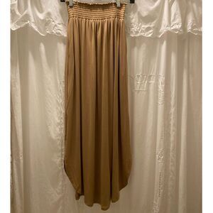 NWT ninexis Smocked Waist Maxi Skirt Women Size L